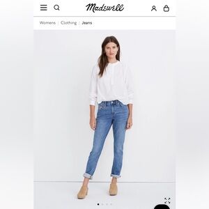 Madewell women’s size 28 Slim Boyfriendnd denim jeans blue